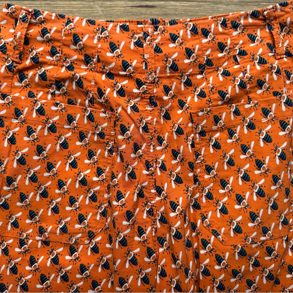Anthropologie Sarah Gordon x Maeve Printed Wide-Leg Ankle Bee Insect Pants 4 - Picture 11 of 11